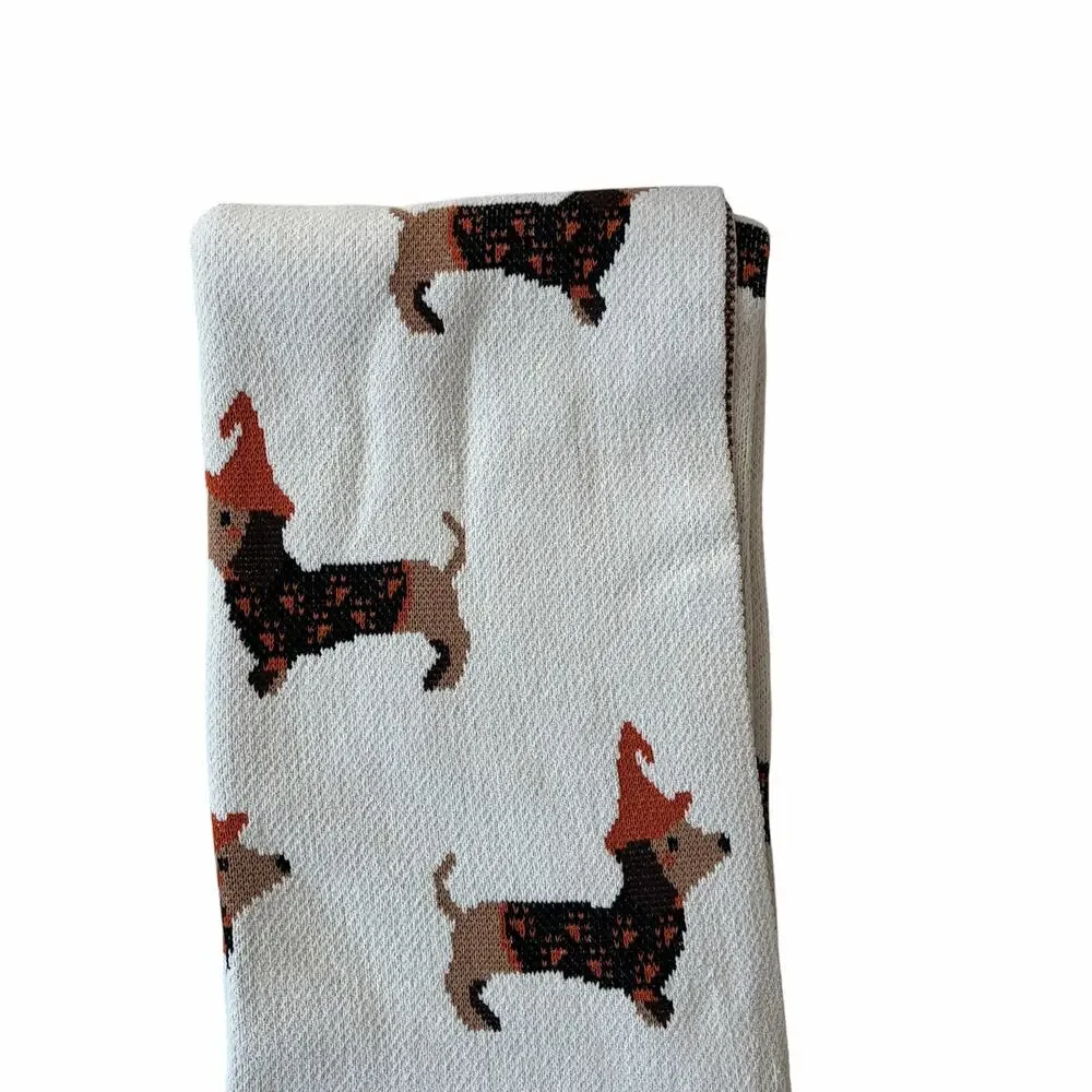 Isaac Mizrahi Dachschund Throw 50x70 Cute Halloween Dog Blanket NEW